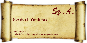 Szuhai András névjegykártya