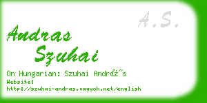 andras szuhai business card